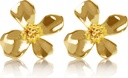 14K forgyldt 925 sterling sølv blomst Lily Stud øreringe
