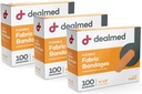 Dealed Fabric Flexible Adhesive Bandages - 100 Count (3 Pack) Bandages med Non- Stick Pad, Latex Free, Sårpleje for Førstehjælp Kit, 3 "x 3 / 4"