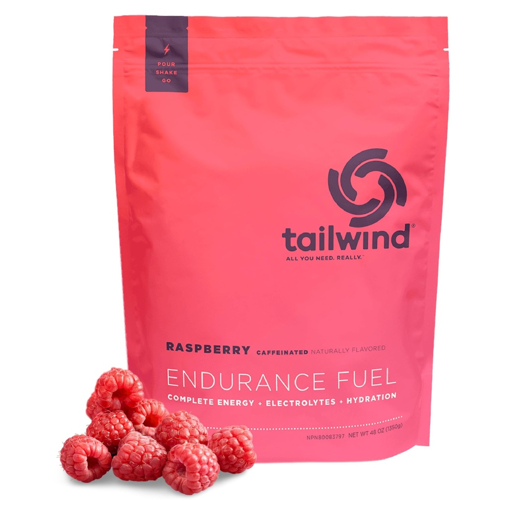 Tailwind Nutrition Endurance Brændstof, Kulhydrat & Electrolyte Sports Drink Mix Powder, Gluten- Free, Vegan, Raspberry Buzz, 50 Servering (Kaffefyldt)