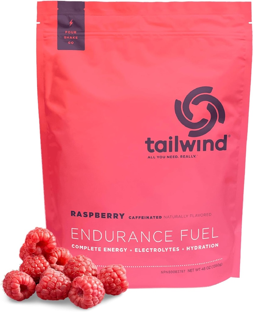 Tailwind Nutrition Endurance Brændstof, Kulhydrat & Electrolyte Sports Drink Mix Powder, Gluten- Free, Vegan, Raspberry Buzz, 50 Servering (Kaffefyldt)