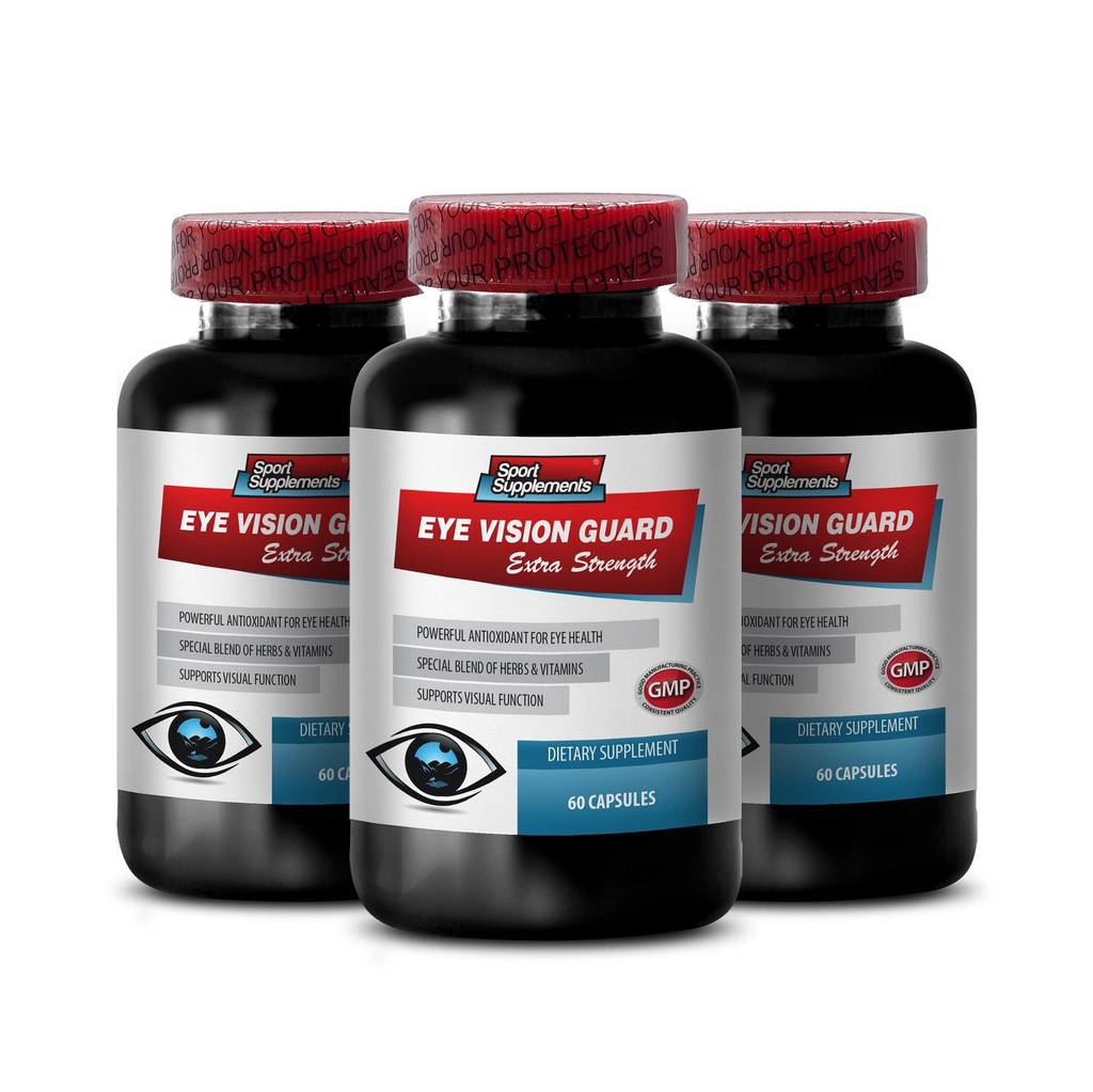 Eye Formel Lutein & zeaxanthin - Eye Vision Guard - Extra Strength, Bilberry Supplement, Eye Vitamin til Vision, Bilberry Extract for Eyes, Vision Support Pills, Lutein med Bilberry, 3B 180 Caps