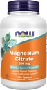 Now Foods Supplements, Magnesium Citrate 200 mg, Enzyme Funktion *, Nervesystemet Support *, 100 tabletter