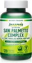Prostata & urinstøtte til mænd - 5-in-1 Saw Palmetto kompleks med zink, Tribulus, Bor, Pine Bark - 120 Veggie kapsler