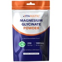 Vitamatic Magnesium (fra Glycinate & Oxide) - Understøtter muskel, fælles, og hjerte sundhed 250 Bedste