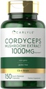 Carlyle Cordyceps Mushroom Capsules | 150 Count | CS-4 Strain Mushroom Extract | Non-GMO and Gluten Free
