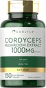 Carlyle Cordyceps Mushroom Kapsler 1000mg • 124; 150 Tæl • 124; CS-4 stamme • Mushroom • Uddrag • 124; Non- GMO og Gluten Free