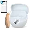 RIC enkelt høreapparat til seniorer, SHIEM FIT Digital Over- The- Counter Genopladelig Tinnitus maskering Premium høreapparat løsning til voksne, næsten usynlig Bluetooth Call aktiveret, Auto- On, 1pc Venstre side
