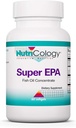 Nutricology Super EPA - Omega 3 Supplement, Fish Oil Concentrate, EPA, DHA, Omega 3 Fedtsyrer, Sustabliably- souffed Anchovies, Softgels - 60 Greve