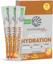 Sunwarrior Hydration Powder Electrolyte Packets Powder B12 Elderberry Name 124; Saftig Ananas Flavored 18 Stick Packs 126g Pouch} 124; Vegansk og Plantbaseret sukker fri