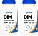 Nutricost DIM (Diindolylmethan) 300mg, 120 kapsler med BioPerine (2 flasker)