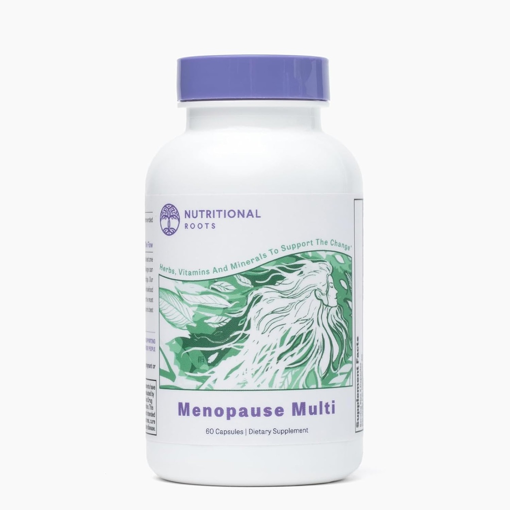 Ernæring Rødder 5-in-1 Menopause Support Vitaminer til kvinder, Fermenterede Vitaminer, Mineraler, Probiotika og Økologiske Urter, Tredjeparts Testet, Læge valg, 30 Tjenester