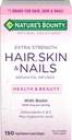 Naturens Bounty Optimal Løsninger Hår Hud & Nails Ekstra styrke Softels, 150 Greve