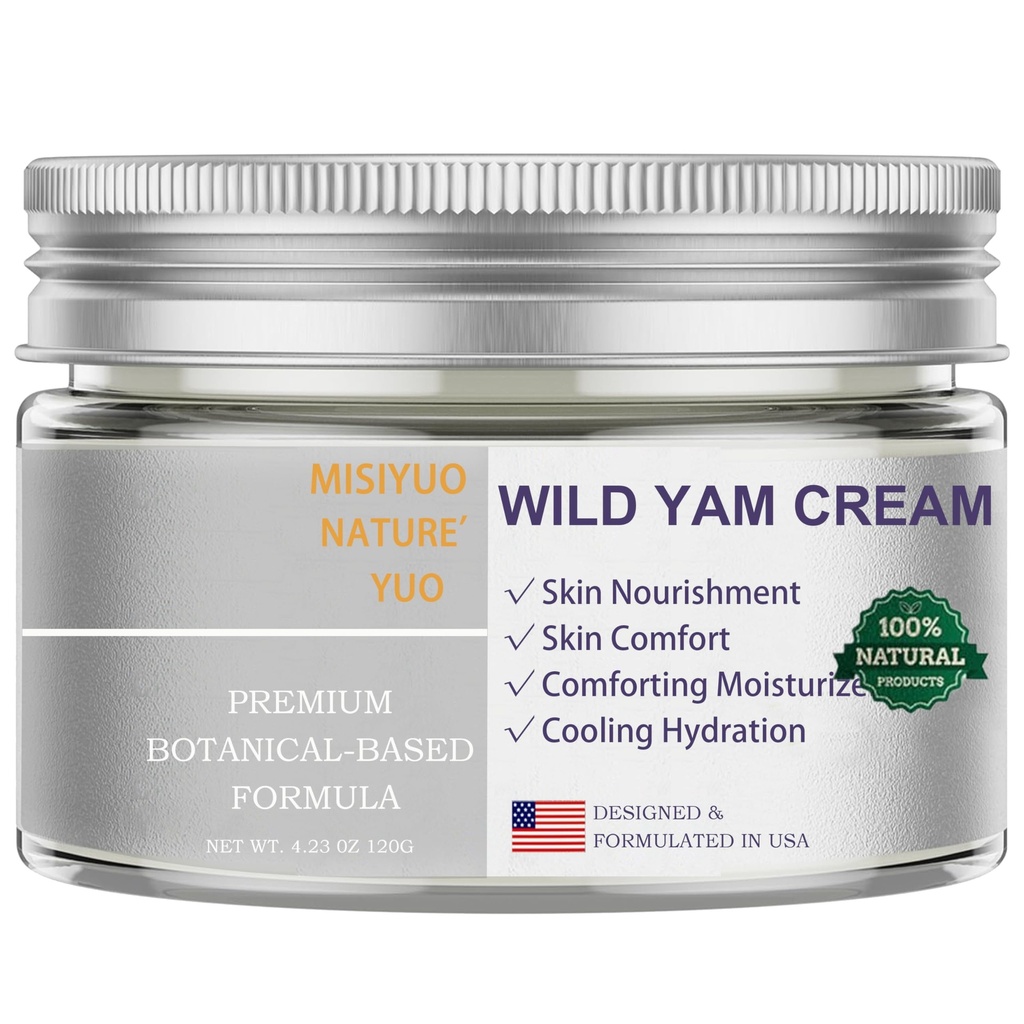 Organic Wild Yam Cream til kvinder - Lindrende hud komfort, naturlige ingredienser, 120g