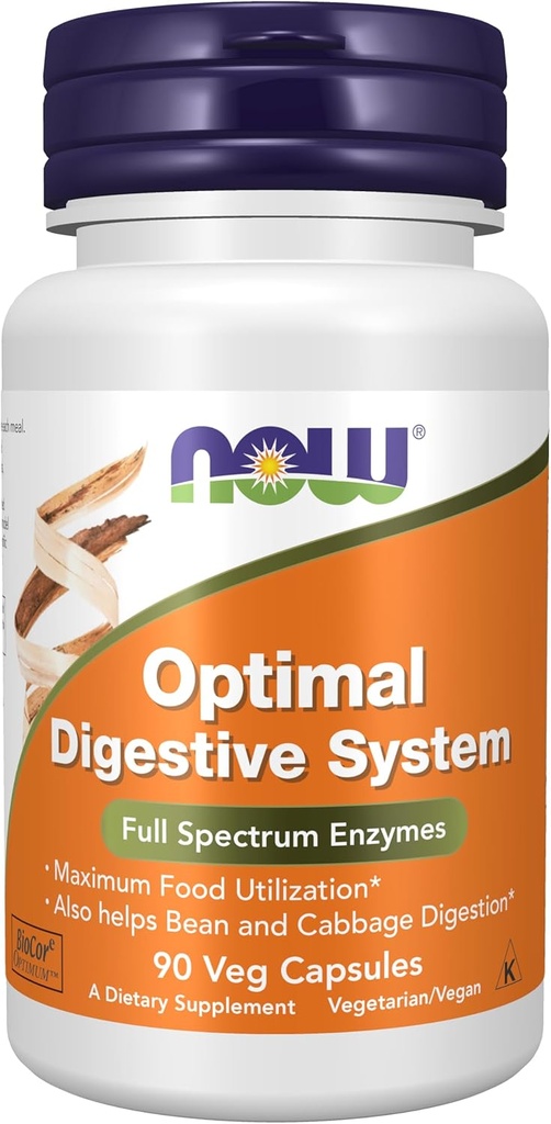 Now Foods Supplements, Optimal fordøjelsessystem, Full Spectrum Enzymes, 90 Veg Kapsler