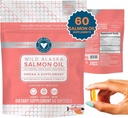 Trident Seafoods Pure Catch Wild Alaska Fish Oil for Women + D3- vitamin - Omega-3 Salmon Fish Oil Supplement - EPA og DHA - 60 Greve Daily Citrus Soft Gel - fælles støtte, hud, og hjerte sundhed