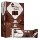 NuGo Slim Dark Chocolate Brownie Crunch, 16g Protein Bar, Gluten Free, Non- GMO, Kosher, Keto Friendly, Low Carb, 12 Greve