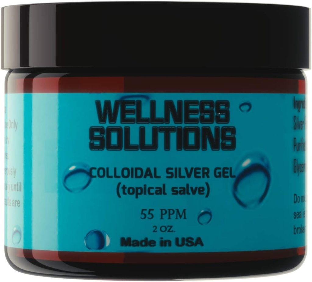 Kolloid sølv Gel - Wellness Solutions - tematisk Gel - Vegan & Gluten Free - 2 oz.. -L8
