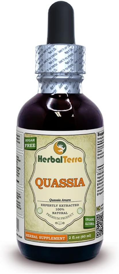 Quassia (Quassia Amara) Tinktur, Tørret trævæske ekstrakt 2 oz