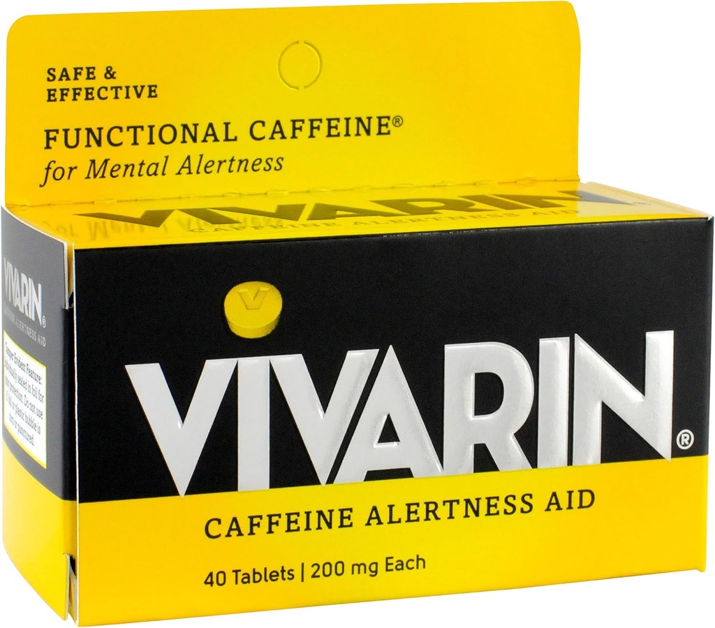Vivarin Koffein Alerness Support, Tablets 40 ea (pakke med 2)