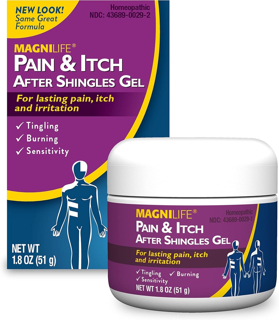 MagniLife Pain and Itch Relief Gel, Naturlig Relieve Tingling, Irritation og følsomhed med Jasmine og Mezereon - 1.8oz