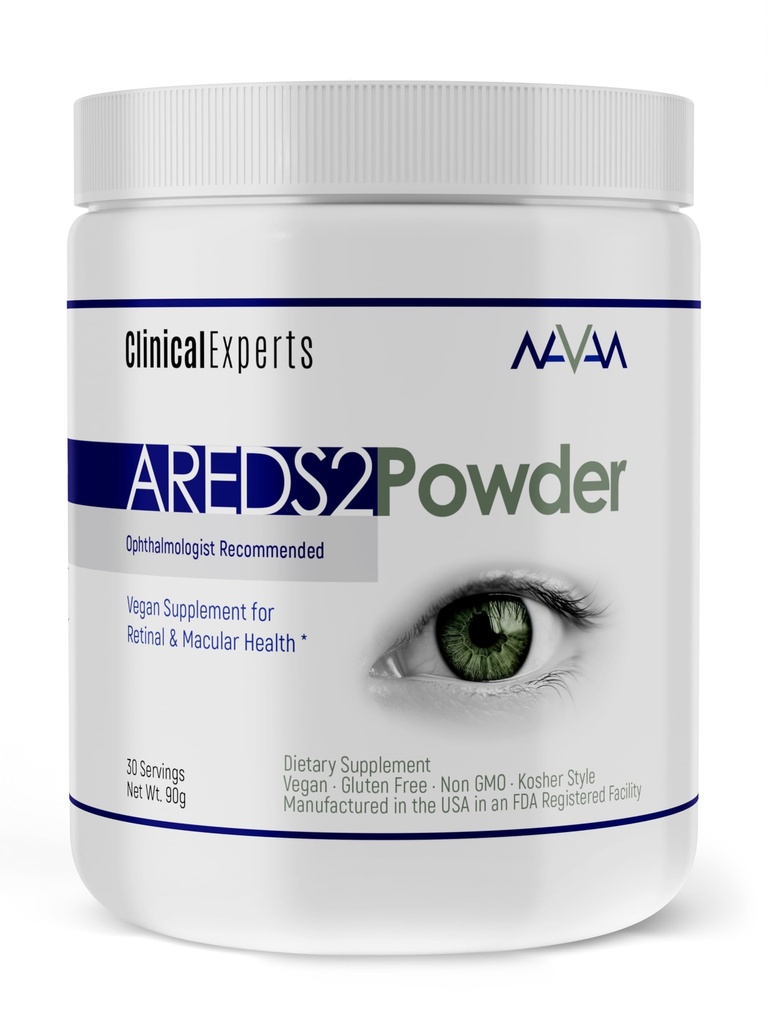 Navan AREDS 2 Pulver til dem, der ikke kan consume tabletter eller bløddele - Eye Vitamin & Minerals - Lens Clarity & Retina sundhed af kliniske eksperter, Lutein, Zeaxanthin & Zink Kosher Style, 30 Servere