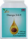 Ved Omega 3-6-9 Food Supplement softgel, from Cold Press Flaxseed Oil, 1000 mg 90 Soft Gel - 90 Days’ Supply.