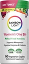 Rainbow Light Multivitamin til kvinder 50 +, C-vitamin, D & Zink, Probiotika, Kvinder en 50 + Multivitamin giver høj potens immunforsvar, non-GMO, vegetar, 60 tabletter