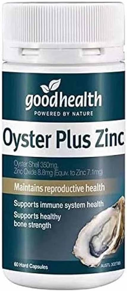 Goodhealth Oyster Plus - 60 kapsler - Marine Nutrient Supplement med zink og taurine til sundhed og vitalitet - understøtter immunforsvar og reproduktiv healt