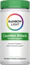 Rainbow Light Counter Attack Immune Support, Dietary Supplement Provides Immune Support, With Vitamin C, Zinc and 3 Targeted Herbal Blends, Vegan and Gluten Free, 90 Count