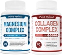 Rent Optimal Premium Magnesium Complex - Magnesium Citrate, Malat, Muskelrelaxation - 120 caps + Rent Optimal Premium Multi Collagen Peptider kapsler (type I, II, III, V, X)