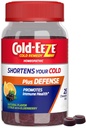 Cold- EEZE Plus Defense Natural Citrus & Elderberry Zink Chewable Gels, Homøopatisk Cold Remedy, kortere fælles kolde symptomer, fremmer immunsundhed med Sambucus Nigra, Echinacea & Rose Hips, 25 Ct