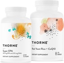 THORNE - Super EPA og Red Yeast Rice & CoQ10 Bundle - Understøtter Kardiovascluar, Joints, Brain, og Hud Sundhed - 90 til 120 Servering