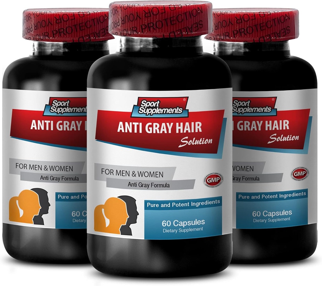 Biotin piller til hårvækst - Anti Gray Hår - Chlorophyll pulver, Gray Hår Økologisk, Gray Hår Gendannelse, Reverse Gray Hår Kosttilskud, Reverse Gray Hår til mænd, Reverse Gray Hår til kvinder 6B 360C