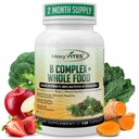 MoxyVites Vitamin B Complex - B vitaminer hele kosttilskud, B12 Methylcobalamin, B1, B2, B3, B5, B6, B7, B9 - til Stress, Energi og immunforsvar, Vegan, 120 kapsler