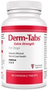 Derm Tabs Ekstra Styrke til hunde - Natural Oil, Vitaminer, Mineraler, og Antioxidanter - Support Sund Hud og Reducere Shedding -60 tyggetabletter