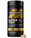 MuscleTech Testosteron Booster for mænd, AlphaTest - T- Boost Herre tillæg med Tribulus Terrestris & Boron - Daglig mandlige Gym træningstillæg for muskelvækst, Stamina & Energy - 120 piller