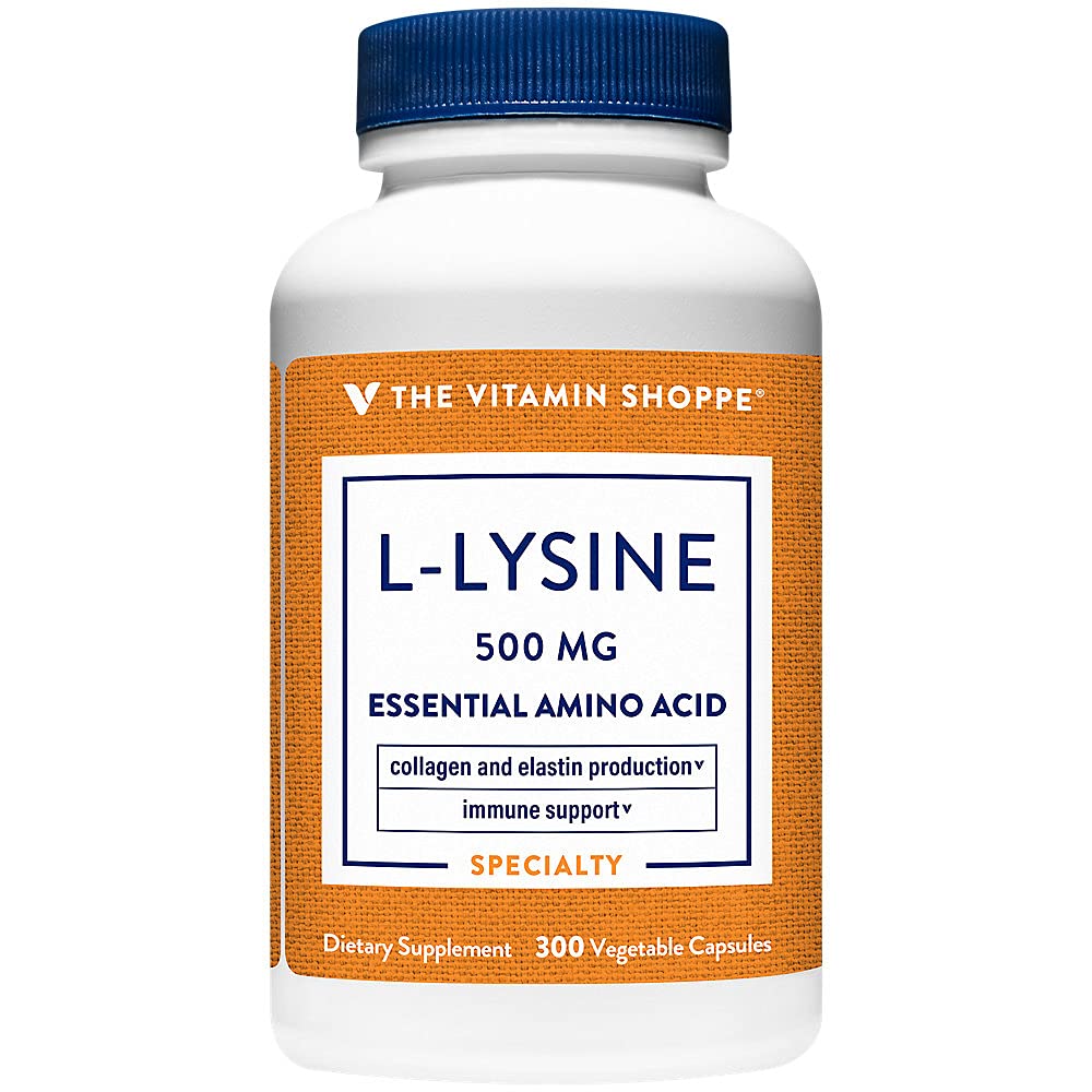 Vitamin Shoppe L- Lysin 500MG én gang dagligt (300 kapsler)