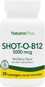 NaturePlus Shot- O- B12- 30 Lozenges, Wild Berry Flavor - 5000 mcg - Vegan, Gluten Free - 30 Servere