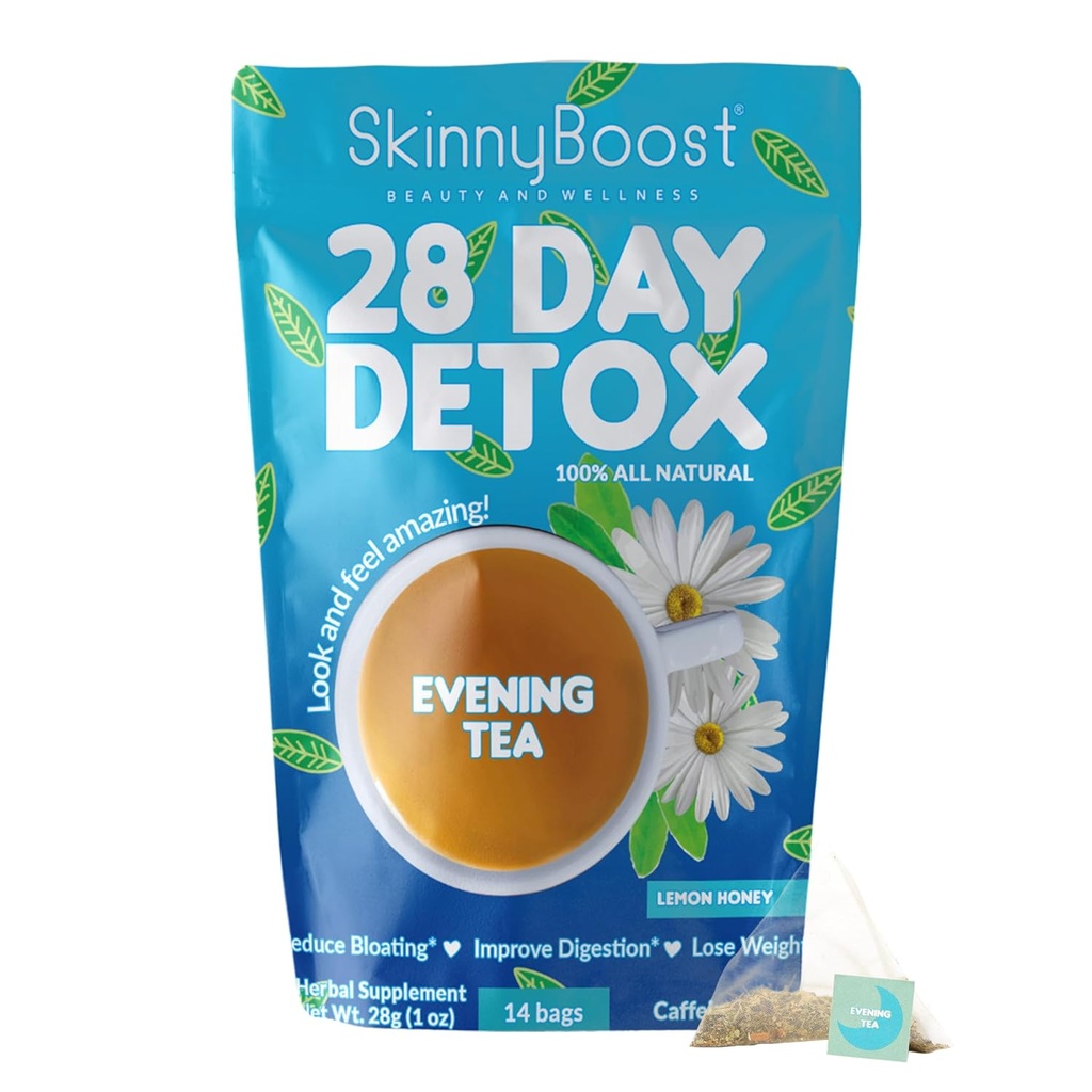 Skinny Boost Aften Detox Tea-14 Tea Tasker I alt, Understøtter Detox og Rense, Reducere Bloating, 100% All Natural, Vegan, Ikke GMO