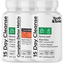 Youth & Tonic Extra Colon Cleanser & Complete Detox Matrix124; Laxatives Fibers ACV Chrom Glucomannan
