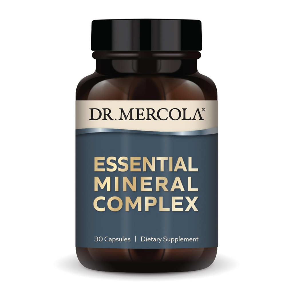 Dr. Mercola Essential Mineral Complex, 30 Servere (30 kapsler), Kosttilskud, Understøtter sund immunfunktion, Non- GMO
