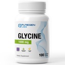 Puregen Labs Glycine 1000mg [høj potens] 100 Vegetariske Kapsler, Promoes Sund Sover Sleep (124; Ingen Farlige Tilsætningsstoffer) 124; Non- GMO, NO Gluten og Dairy; Lavet i USA - 100 Servering
