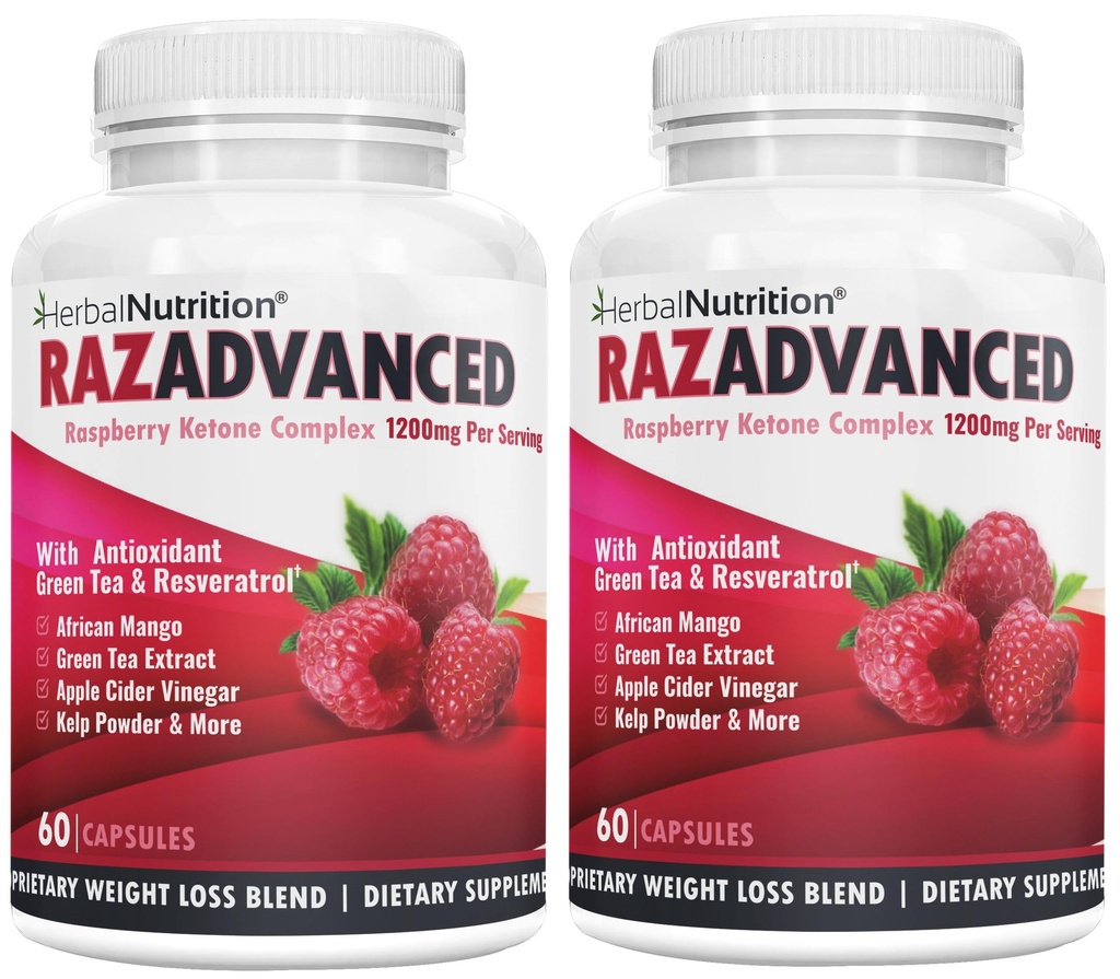 Raspberry Ketones Complex, 120 kapsler, To Pack, 1200mg Per Serving African Mango, Apple Cider Vincipes, Green Tea, Resveratrol, Acai Frugt, Kelp, og Grapefrugt Diet & Vægt Management Supplement
