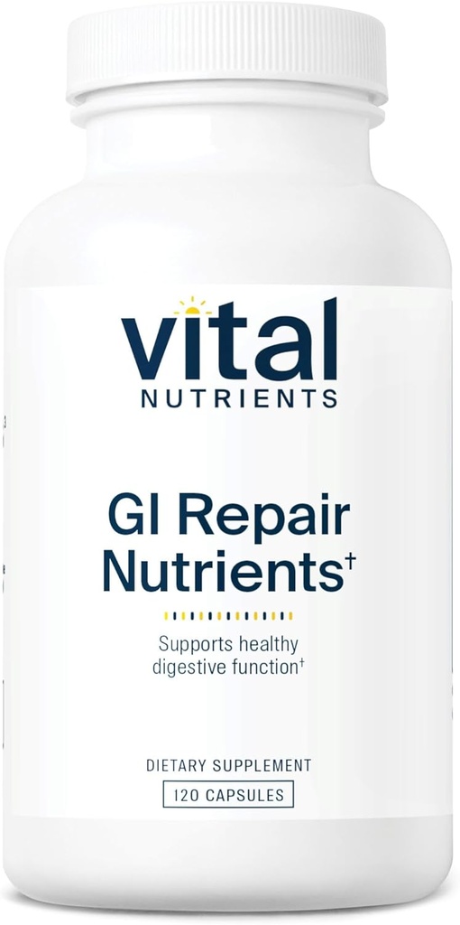 Vital Nutrients GI Repair Nutrients against 124; Leaky Gut Capsule med L Glutamin og N-Acetyl Glutine 124; fordøjelsesenzymer supplement til støtte Gut Sundhed og fordøjelse
