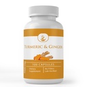 Pure Original Ingredienser Gurkemeje & Ingefær, (100 kapsler) Altid Pure, Ingen tilsætningsstoffer eller fyldstoffer, Lab Verified (100 kapsler)