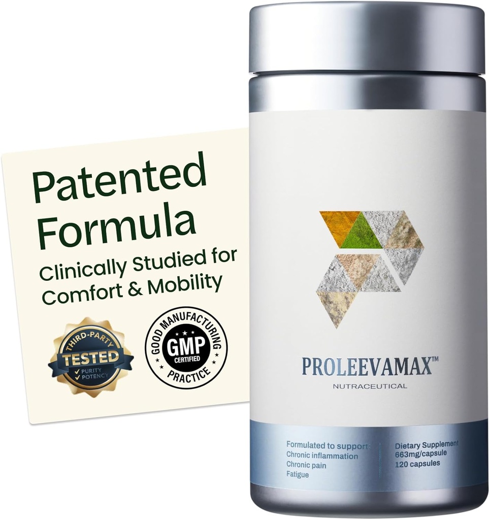 Nutraceuticals Supplements - Nerve Support Supplement, Muscle & Joint Support Supplement, with Curcumin and Resveratrol - 13 All-Natural Non-GMO Ingredients - 120 Capsules