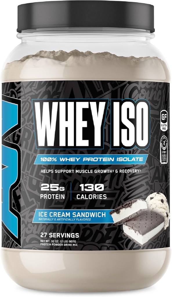 Alle sorte alt 25g Whey Protein Powder 124; Ice Cream Sandwich • 124; 27 Servering • 124; Whey Protein Isolate • 124; Low Carbs & Low Sugar • 124; MCT