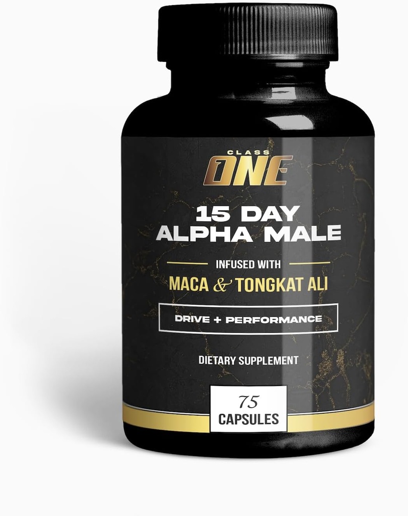 Alpha Mandlig Daglig Multi- Supplement - Omfattende Formel for Vitality & Wellness - 60 Kapsler - Ikke-GMO & Gluten- fri