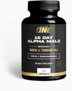 Alpha Mandlig Daglig Multi- Supplement - Omfattende Formel for Vitality & Wellness - 60 Kapsler - Ikke-GMO & Gluten- fri