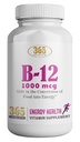 365 Sundhed ved AMETHLIFE Vitamin B12 1000mcg tabletter, Support Energy Conversion, Kosttilskud til energi Metabolisme Support, 365 dages forsyning